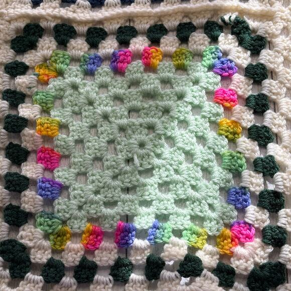 Handmade Granny Square Baby Tummy Time Blanket - Picture 9 of 11